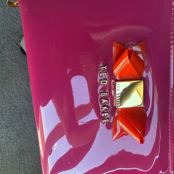 Ted Baker Fuchsia and Scarlet pouch - Picture 3 of 6